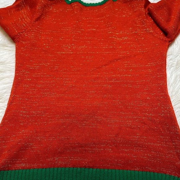 Rare Find Dancing Christmas Tree Drinking Wine Sweater Size Medium - Picture 7 of 7